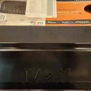 Black Steel Mailbox